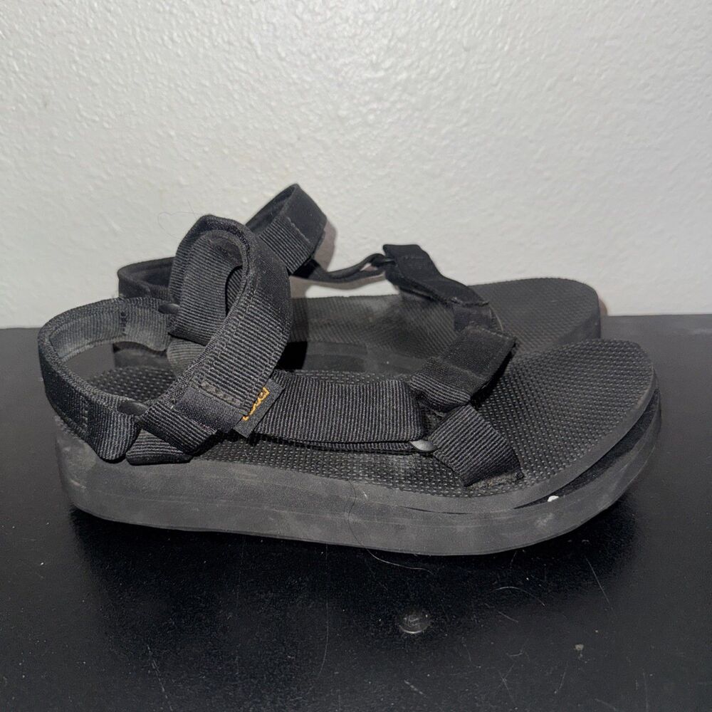 Teva Midform Universal Sandals Womens Size 8 Black Sporty Slingback *check Pics